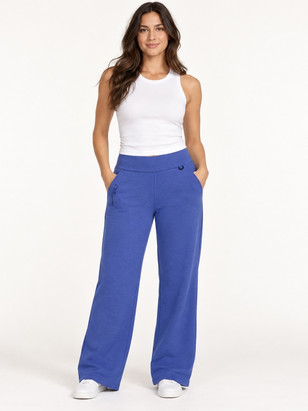 Nike 24.7 ImpossiblySoft Wide Leg Pants Women’s M Blue Dri-FIT High Rise